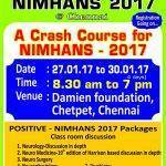 NIMHANS 2017 Entrance Crash Course at Chennai