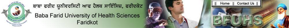 Punjab : BFUHS : PGET 2012 : RESULT MD / MS / Diploma & MDS, DM Cardio. DM Gastro, DM Neurology, M.Ch (Plastic Surgery)